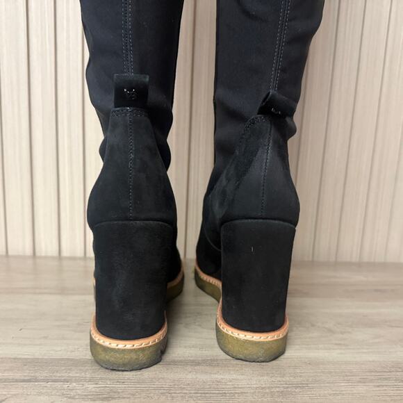 Veronica Beard Andora Knee-High Wedge Boot in Black Size 5.5M - Picture 10 of 16